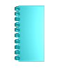 Broschüre mit Metall-Spiralbindung, Endformat DIN lang (99 x 210 mm), 184-seitig