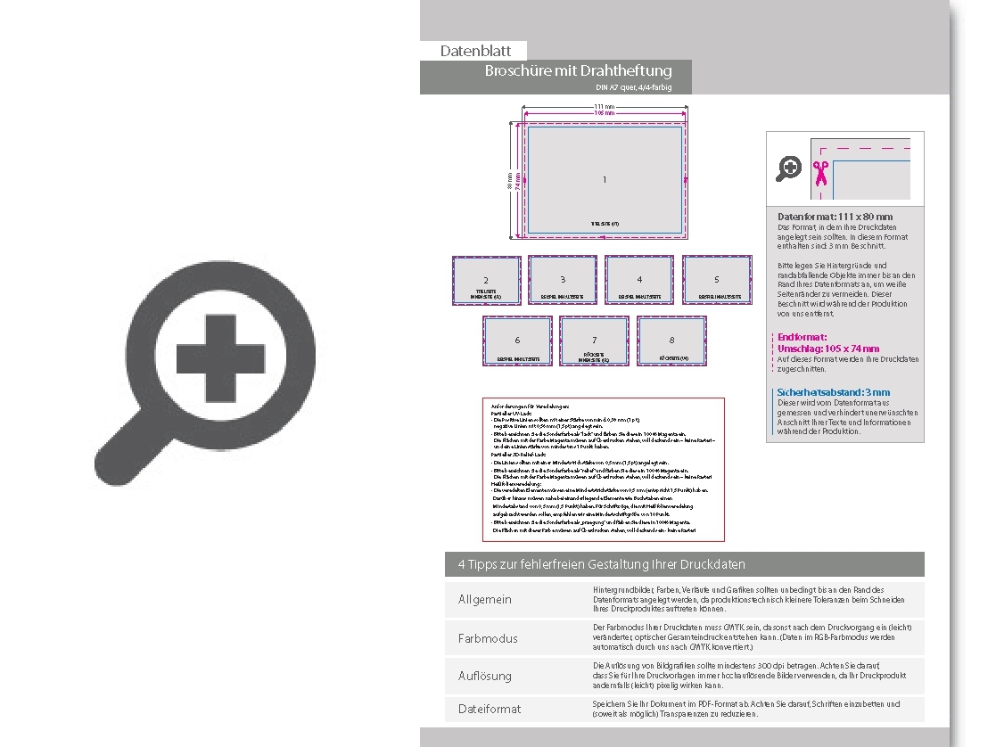 Product Bild brosch__re_mit_drahtheftung__endformat_din_a7_quer__60-seitig