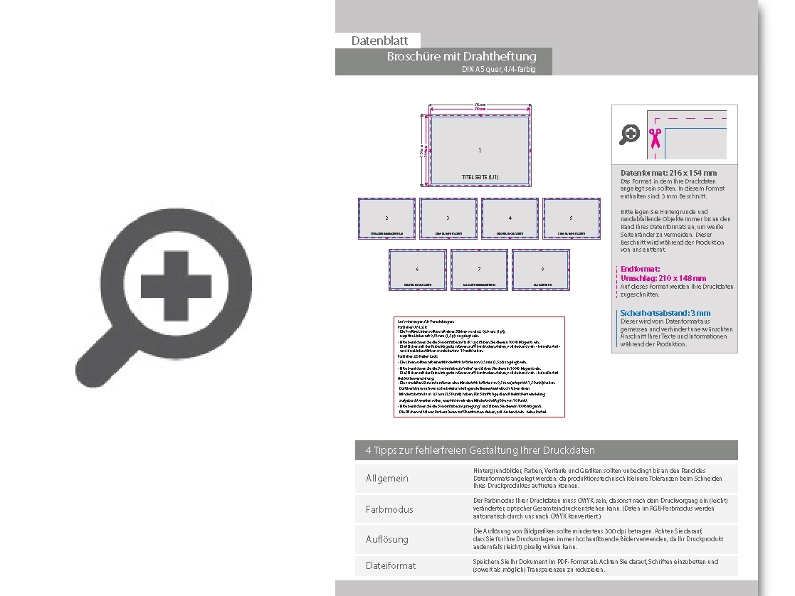 Product Bild brosch__re_mit_drahtheftung__endformat_din_a5_quer__148-seitig