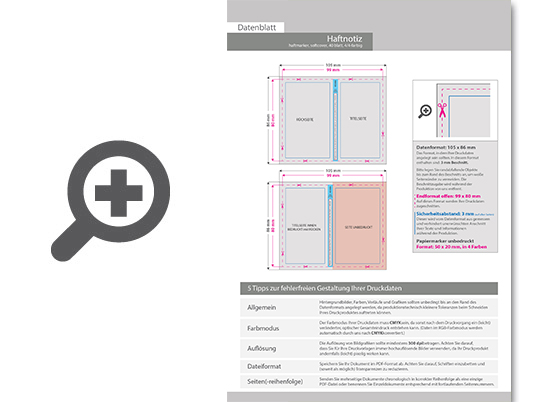 Product Bild papiermarker-set_40_blatt_im_bedruckten_softcover-kartonumschlag__4_4-farbig_bedruckt